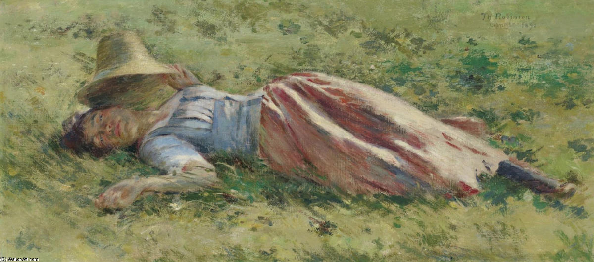 Wikioo.org – La Enciclopedia de las Bellas Artes - Pintura, Obras de arte de Theodore Robinson - en el sol
