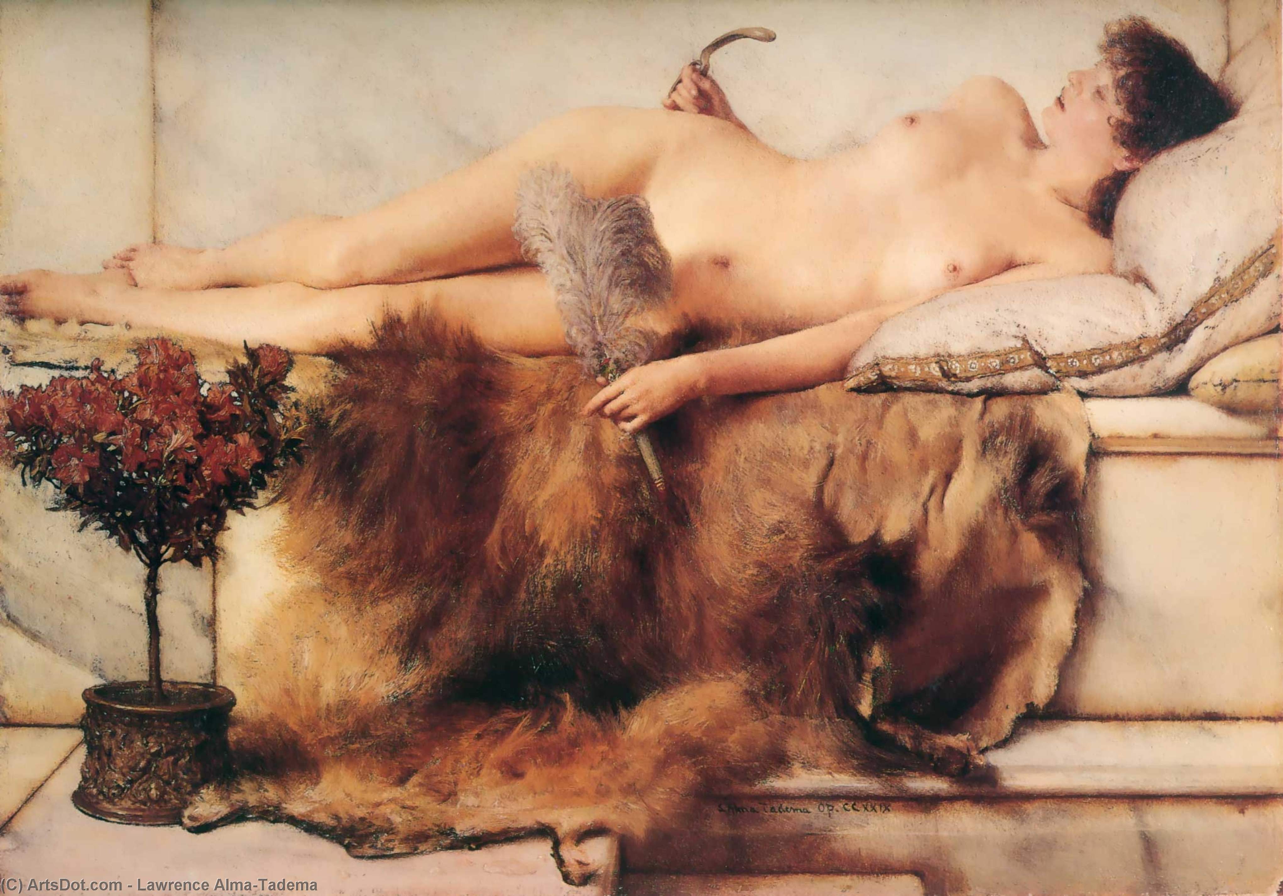 Wikioo.org - The Encyclopedia of Fine Arts - Painting, Artwork by Lawrence Alma-Tadema - In the Tepidarium