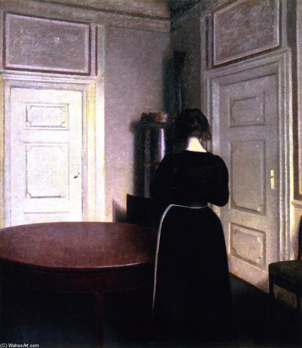 Wikioo.org - The Encyclopedia of Fine Arts - Painting, Artwork by Vilhelm (Hammershøi)Hammershoi - Interior