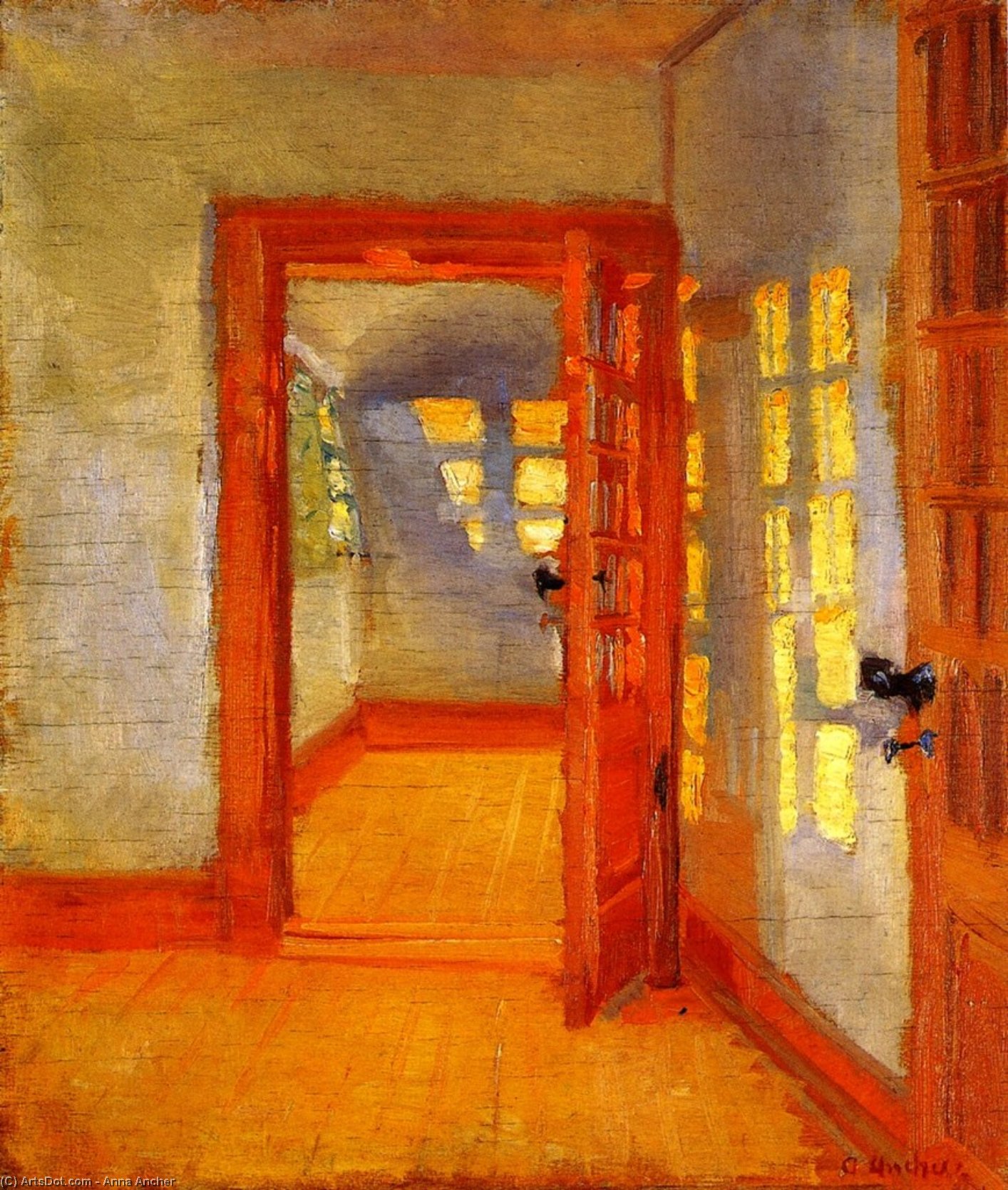 Wikioo.org - The Encyclopedia of Fine Arts - Painting, Artwork by Anna Kirstine Ancher - Interior, Brøndums Annex