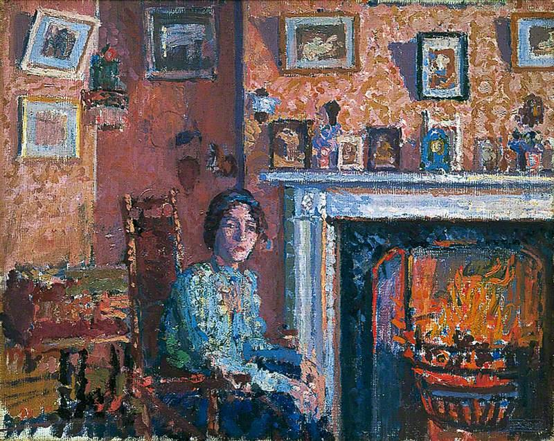 Wikioo.org - The Encyclopedia of Fine Arts - Painting, Artwork by Spencer Frederick Gore - Interior, Mornington Crescent