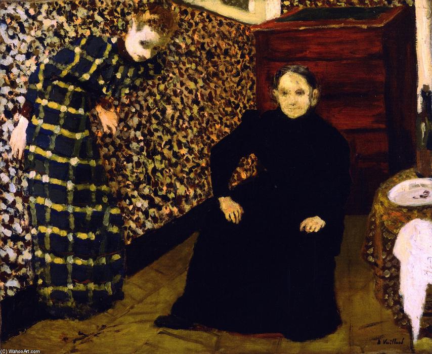 WikiOO.org - 百科事典 - 絵画、アートワーク Jean Edouard Vuillard - アーティストのインテリア、母と妹