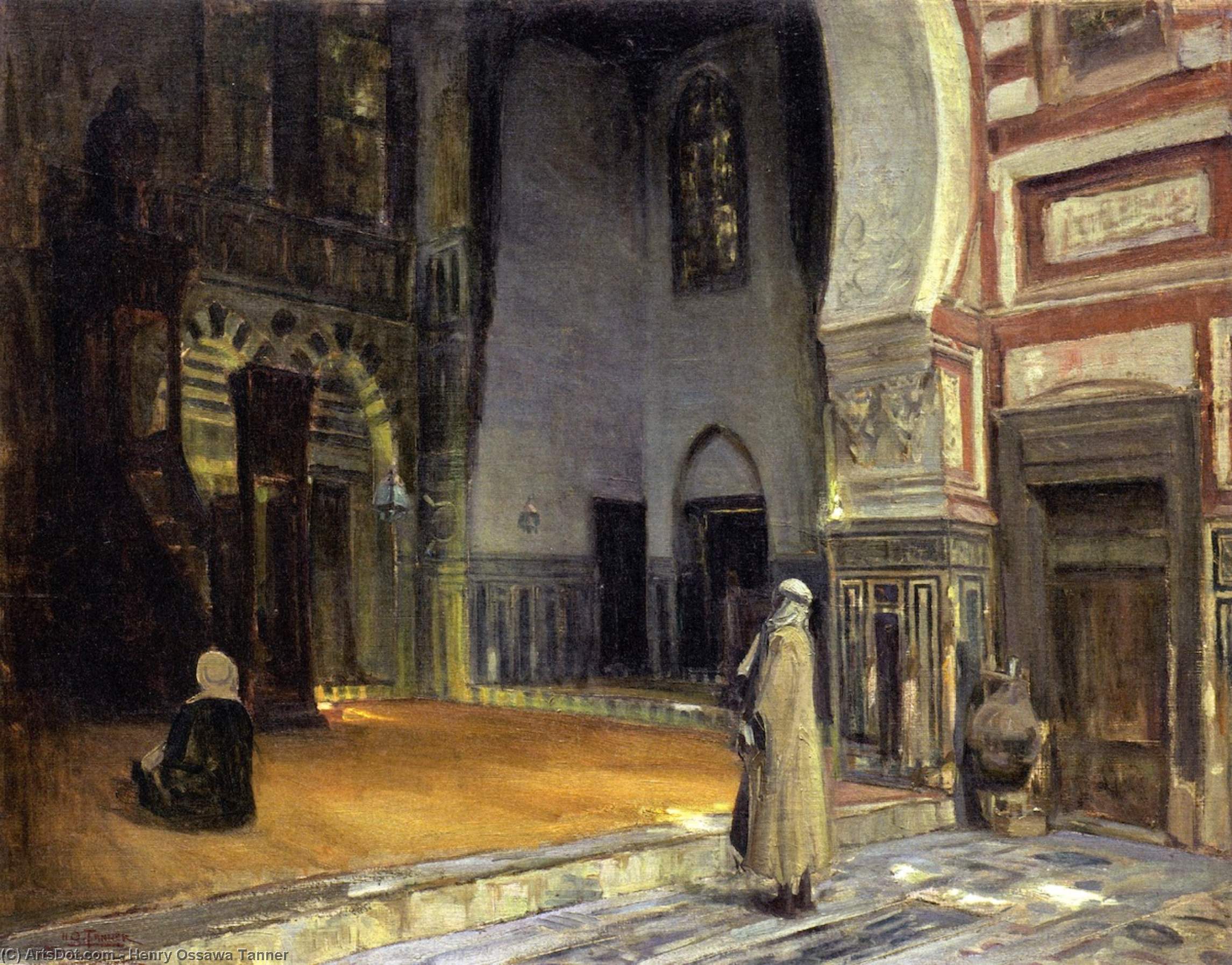 Wikioo.org - The Encyclopedia of Fine Arts - Painting, Artwork by Henry Ossawa Tanner - Interior of a Mosque, Cairo