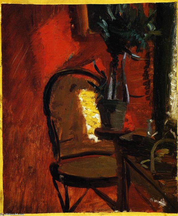 WikiOO.org - دایره المعارف هنرهای زیبا - نقاشی، آثار هنری Anna Kirstine Ancher - Interior with Chair and Plant