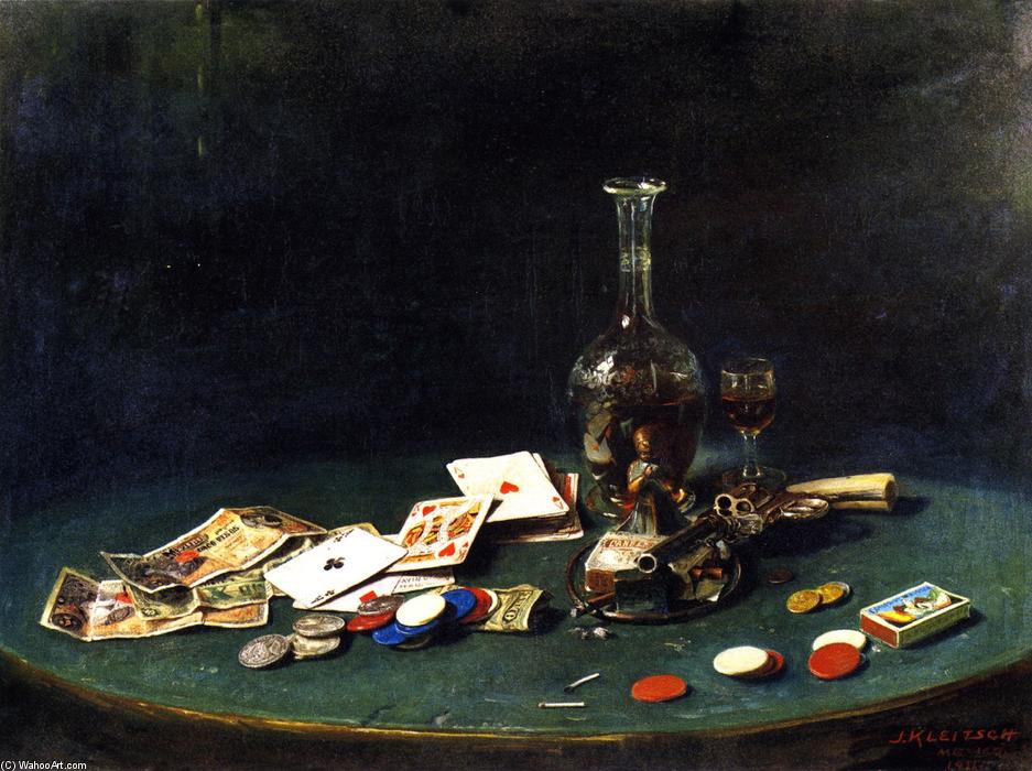 Wikioo.org - The Encyclopedia of Fine Arts - Painting, Artwork by Joseph Kleitsch - The Interrupted Hand
