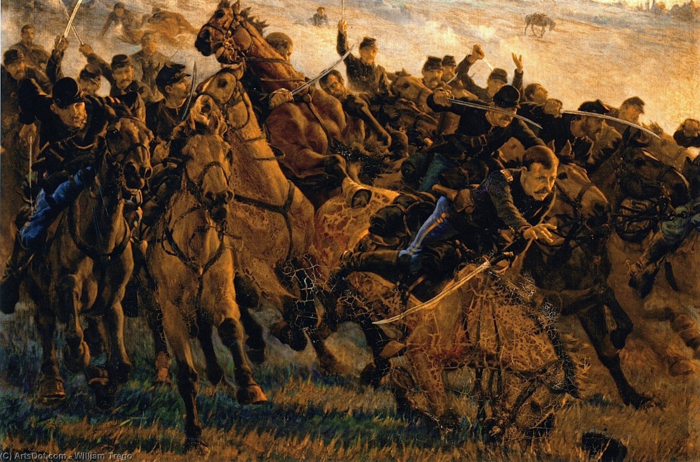 Wikioo.org - The Encyclopedia of Fine Arts - Painting, Artwork by William Trego - Into the Fight
