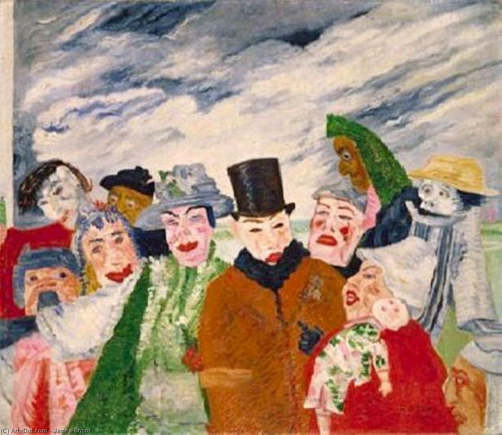 Wikioo.org - The Encyclopedia of Fine Arts - Painting, Artwork by James Ensor - The Intrigue