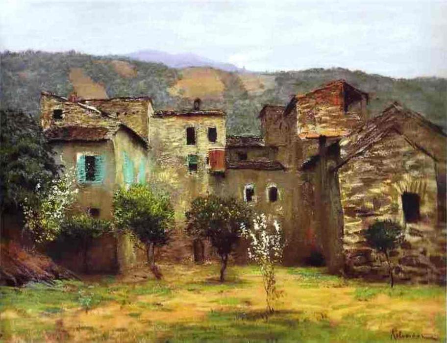 Wikioo.org - สารานุกรมวิจิตรศิลป์ - จิตรกรรม Isaak Ilyich Levitan - In the Vicinity of Bordiguera, in the North of Italy