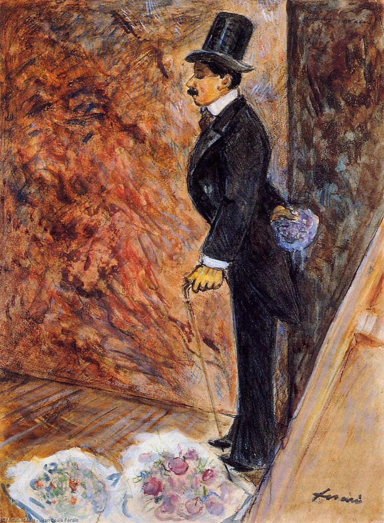 WikiOO.org - Encyclopedia of Fine Arts - Maalaus, taideteos Jean Louis Forain - In the Wings