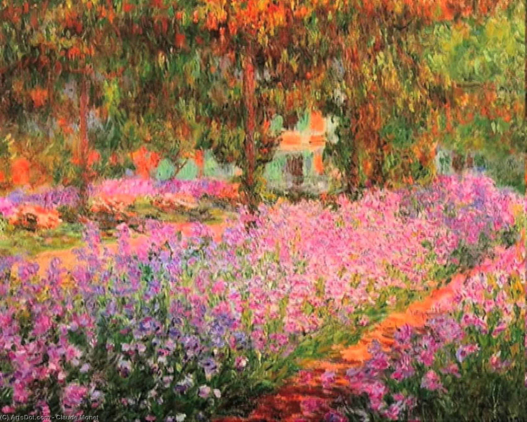 Wikioo.org - The Encyclopedia of Fine Arts - Painting, Artwork by Claude Monet - Irises in Monet's Garden