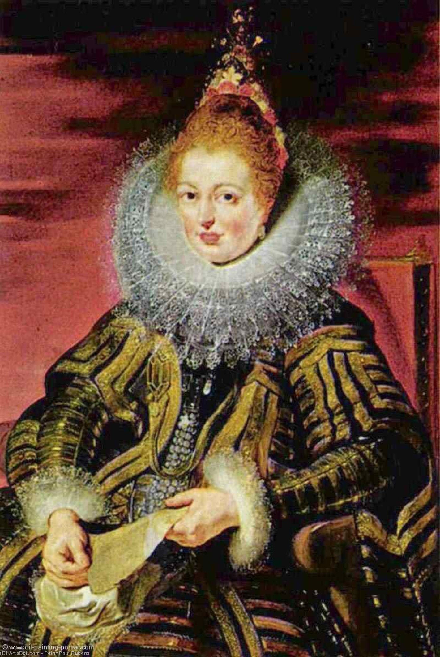 Wikioo.org – La Enciclopedia de las Bellas Artes - Pintura, Obras de arte de Peter Paul Rubens - Isabela Regente  todaclasede  el  bajamar  países