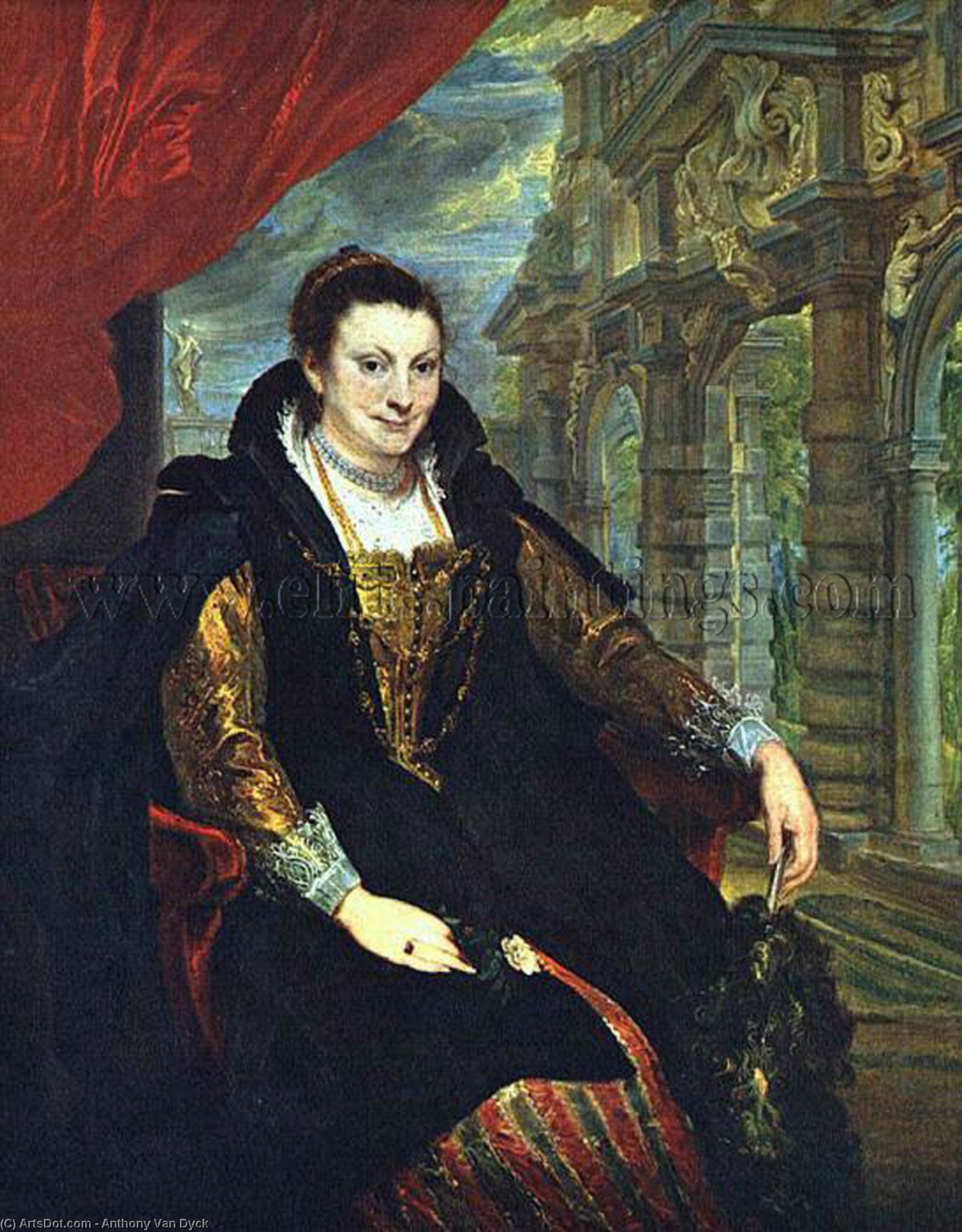 Wikioo.org - The Encyclopedia of Fine Arts - Painting, Artwork by Anthony Van Dyck - Isabella Brandt