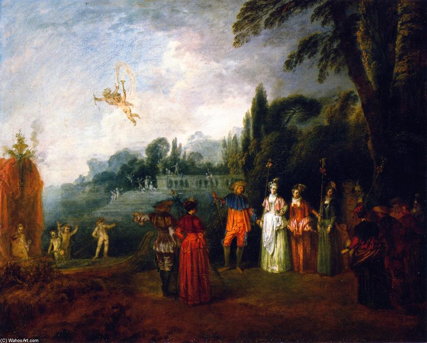 WikiOO.org - Enciclopédia das Belas Artes - Pintura, Arte por Jean Antoine Watteau - The Island of Cythera