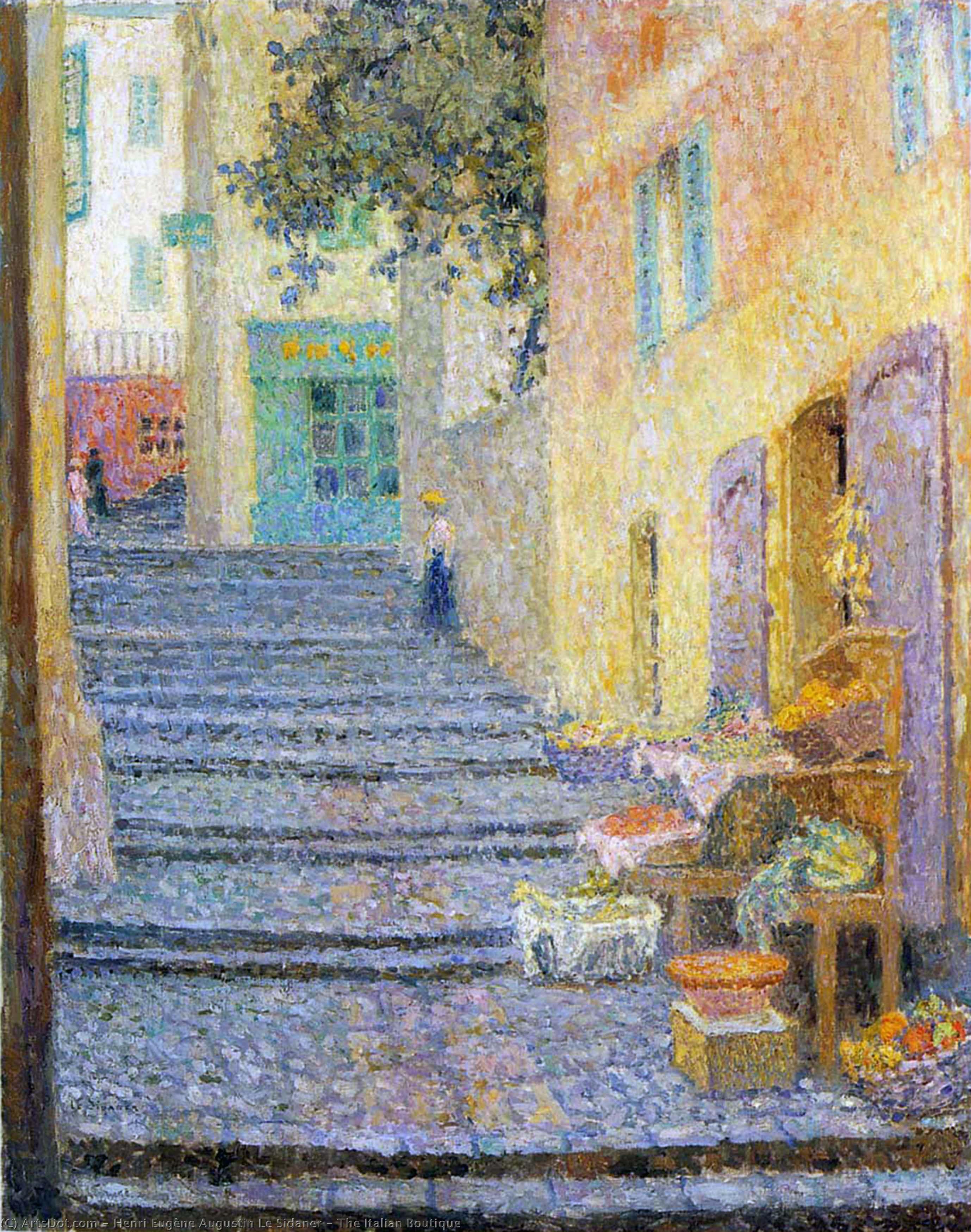 Wikioo.org - The Encyclopedia of Fine Arts - Painting, Artwork by Henri Eugène Augustin Le Sidaner - The Italian Boutique