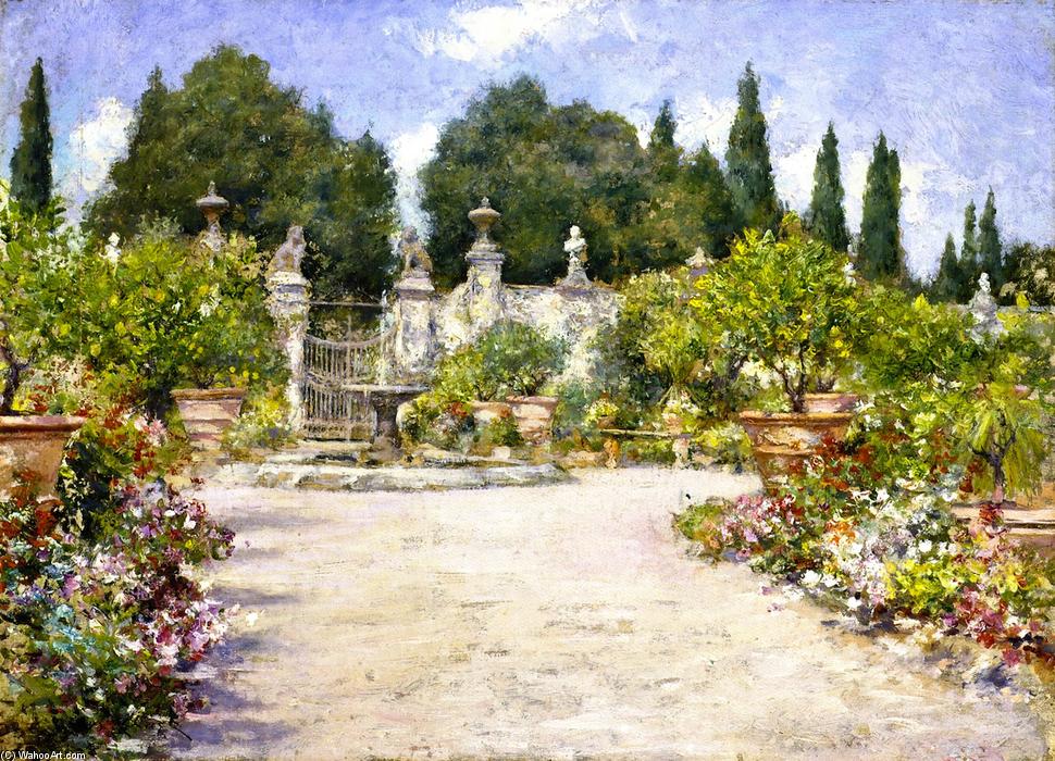 Wikioo.org - The Encyclopedia of Fine Arts - Painting, Artwork by William Merritt Chase - An Italian Garden