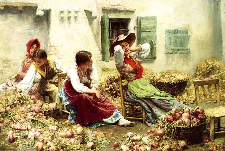 Wikioo.org - The Encyclopedia of Fine Arts - Painting, Artwork by Charles Frederic Ulrich - Italian Idyll