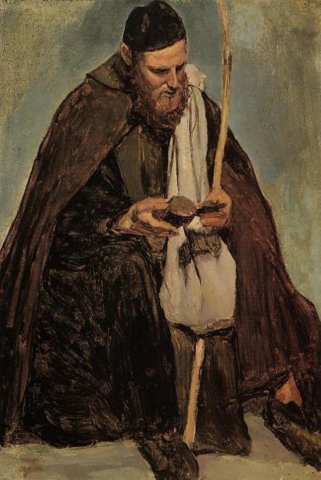 Wikioo.org - The Encyclopedia of Fine Arts - Painting, Artwork by Jean Baptiste Camille Corot - Italian Monk Reading