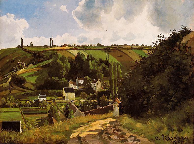 Wikioo.org - Encyklopedia Sztuk Pięknych - Malarstwo, Grafika Camille Pissarro - The Jallais Hills, Pontoise