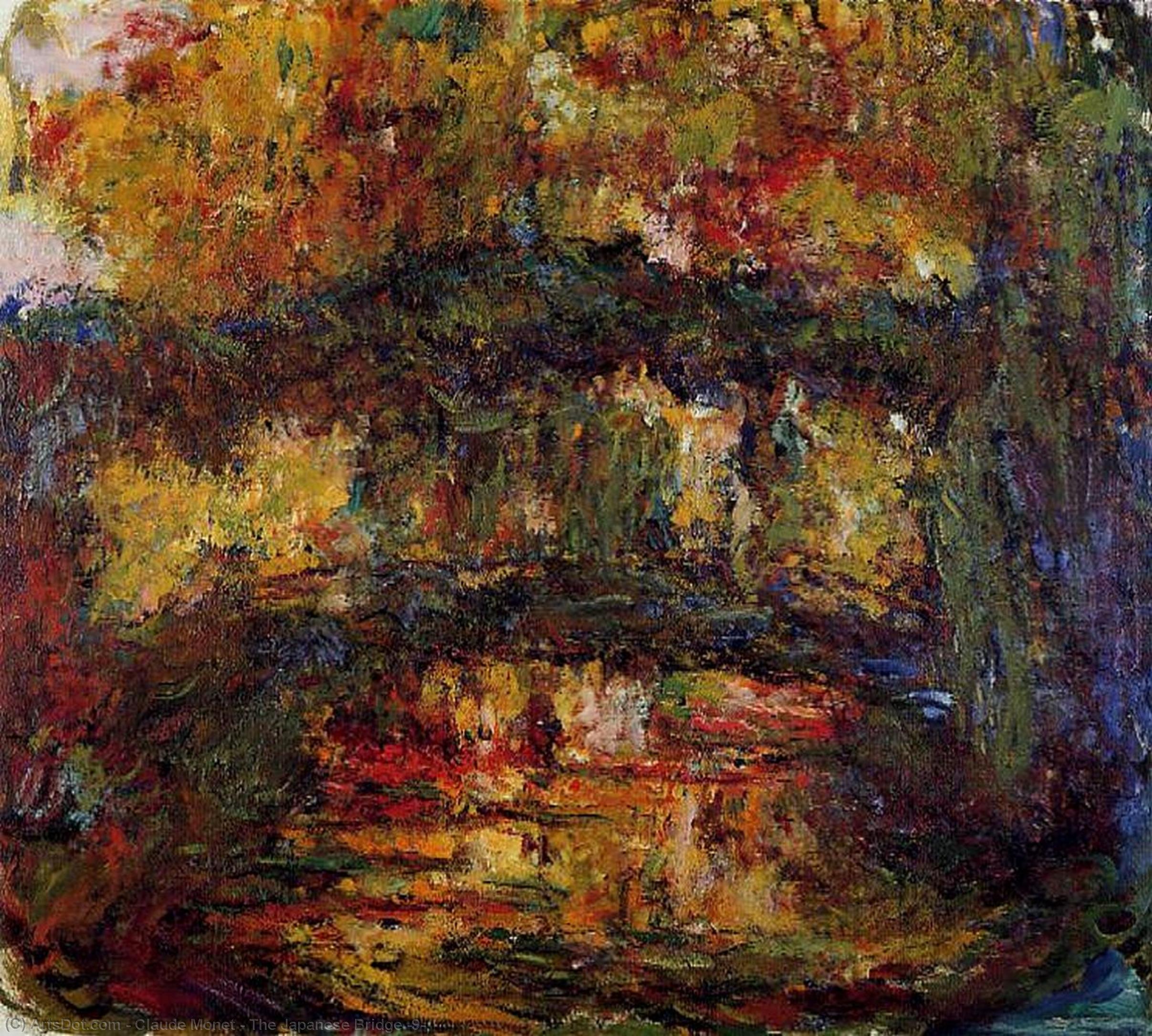 Wikoo.org - موسوعة الفنون الجميلة - اللوحة، العمل الفني Claude Monet - The Japanese Bridge (9)