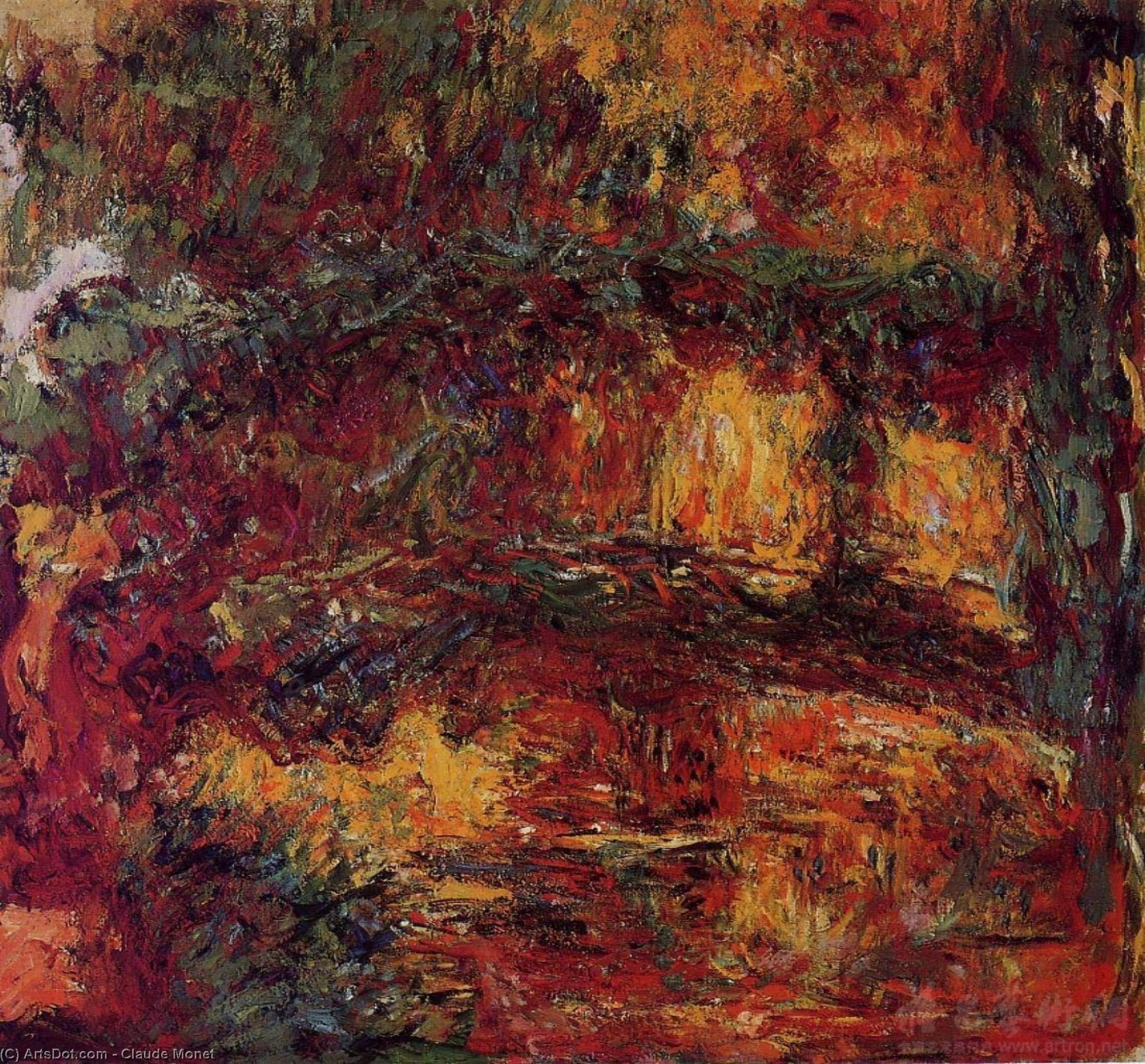 WikiOO.org - Enciclopédia das Belas Artes - Pintura, Arte por Claude Monet - The Japanese Bridge at Giverny