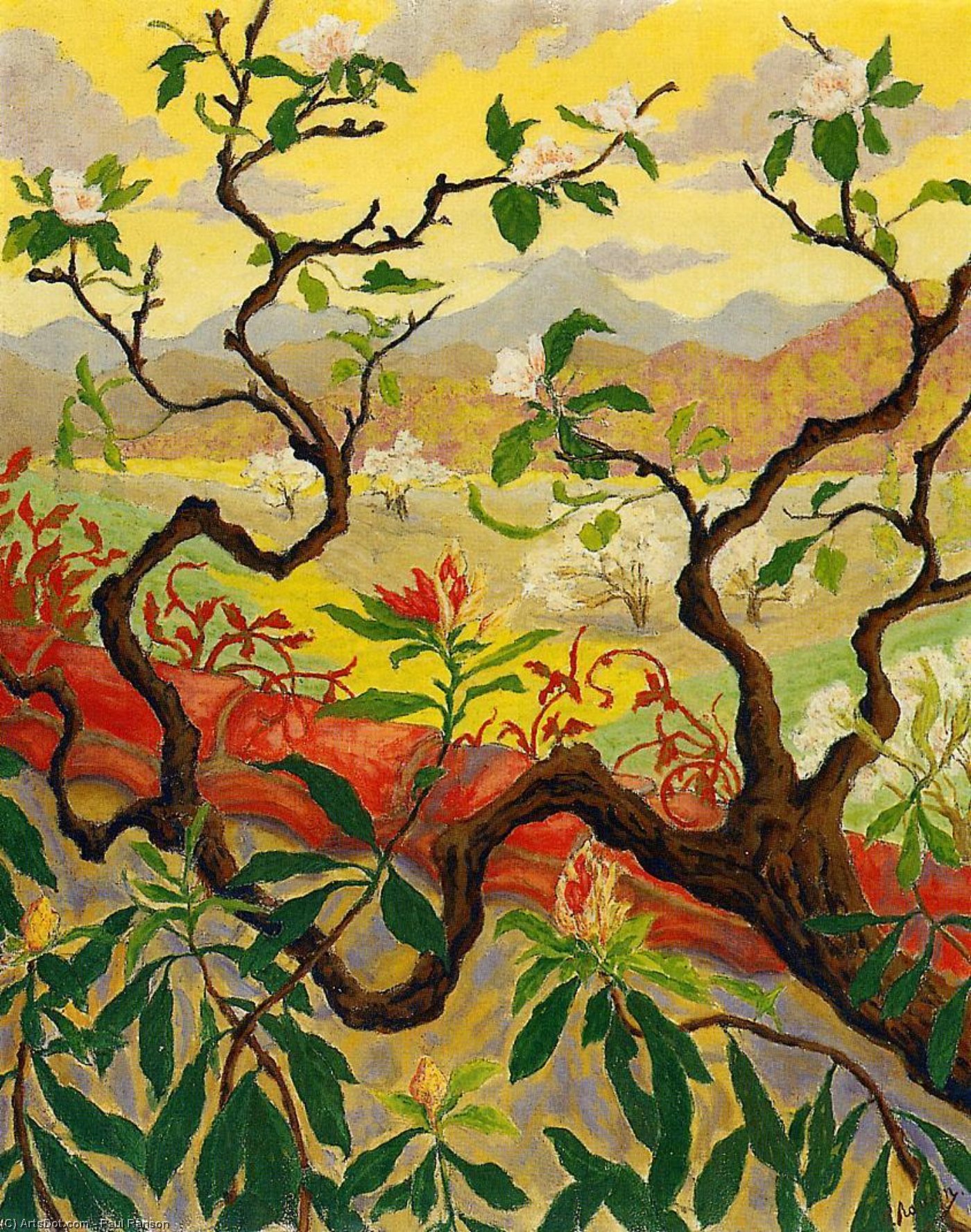 WikiOO.org - Εγκυκλοπαίδεια Καλών Τεχνών - Ζωγραφική, έργα τέχνης Paul Ranson - Japanese Style Landscape
