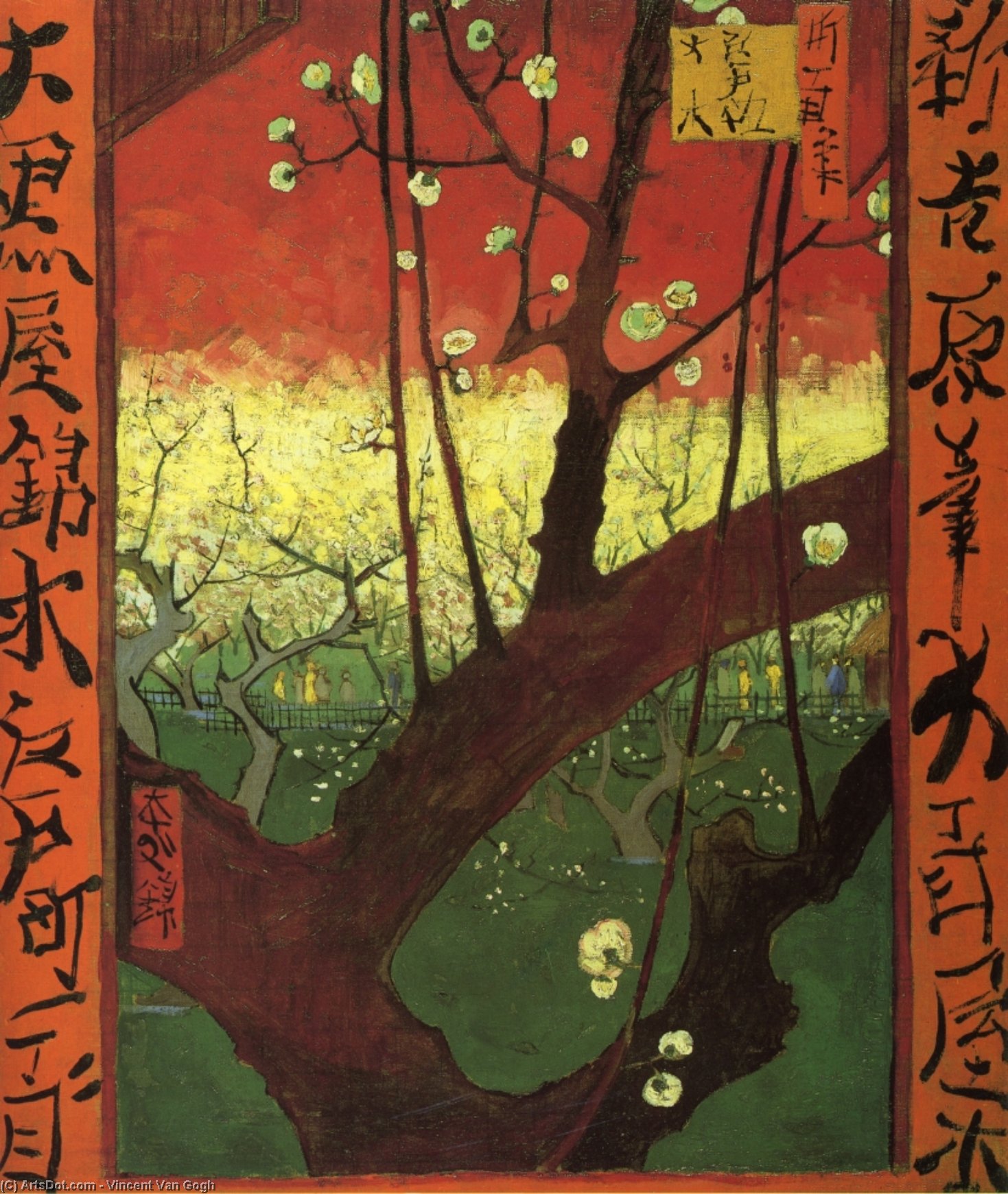 Wikioo.org - The Encyclopedia of Fine Arts - Painting, Artwork by Vincent Van Gogh - Japonaiserie (after Hiroshige)