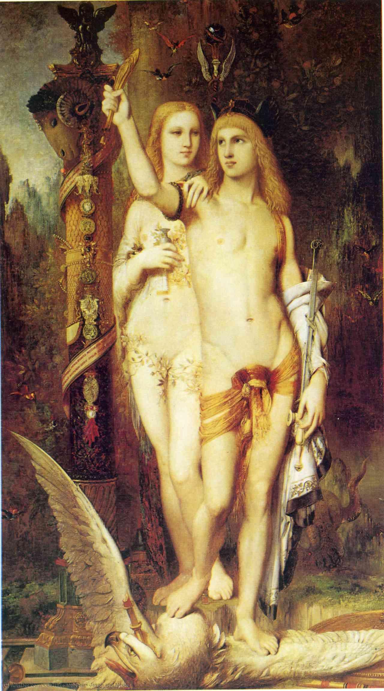 WikiOO.org - Encyclopedia of Fine Arts - Maleri, Artwork Gustave Moreau - Jason and Medea
