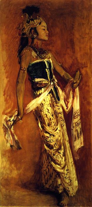Wikioo.org - Bách khoa toàn thư về mỹ thuật - Vẽ tranh, Tác phẩm nghệ thuật John Singer Sargent - A Javanese Dancer
