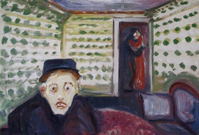 Wikioo.org – La Enciclopedia de las Bellas Artes - Pintura, Obras de arte de Edvard Munch - Celos
