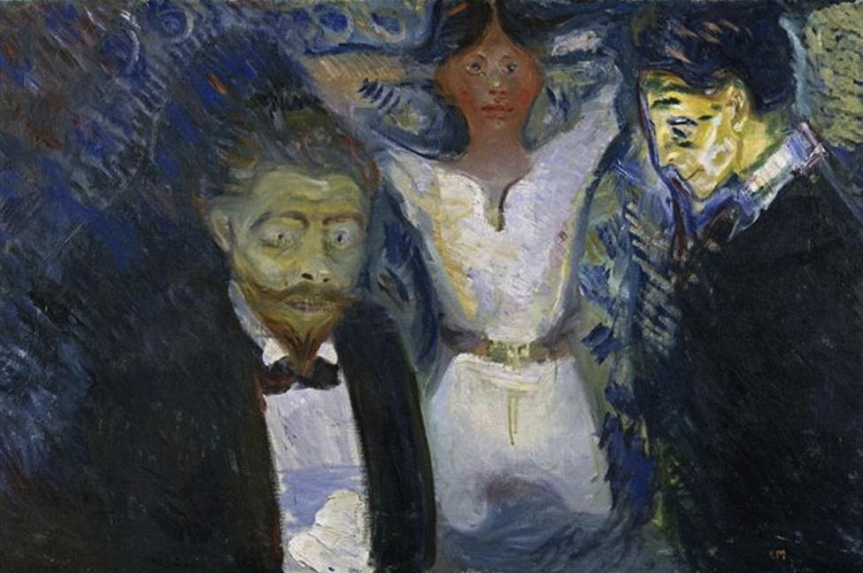 WikiOO.org - Енциклопедія образотворчого мистецтва - Живопис, Картини
 Edvard Munch - Jealousy