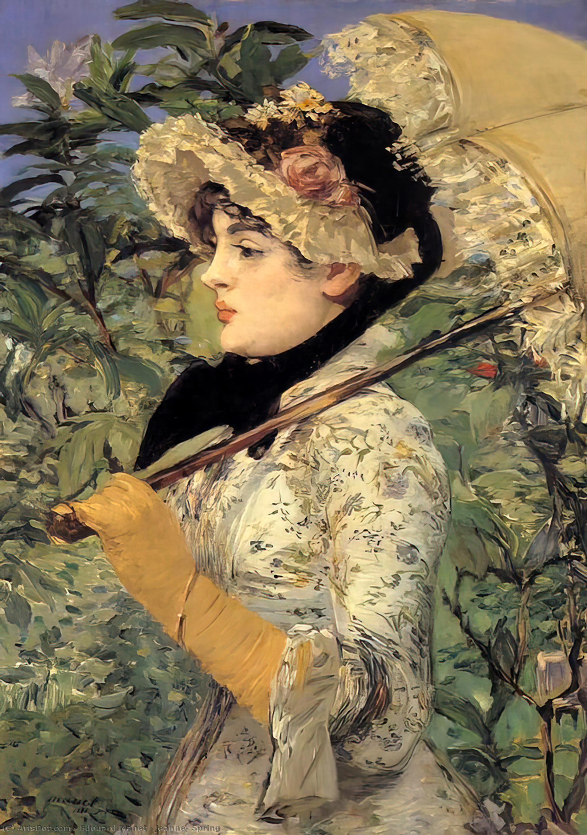 WikiOO.org - Εγκυκλοπαίδεια Καλών Τεχνών - Ζωγραφική, έργα τέχνης Edouard Manet - Jeanne: Spring