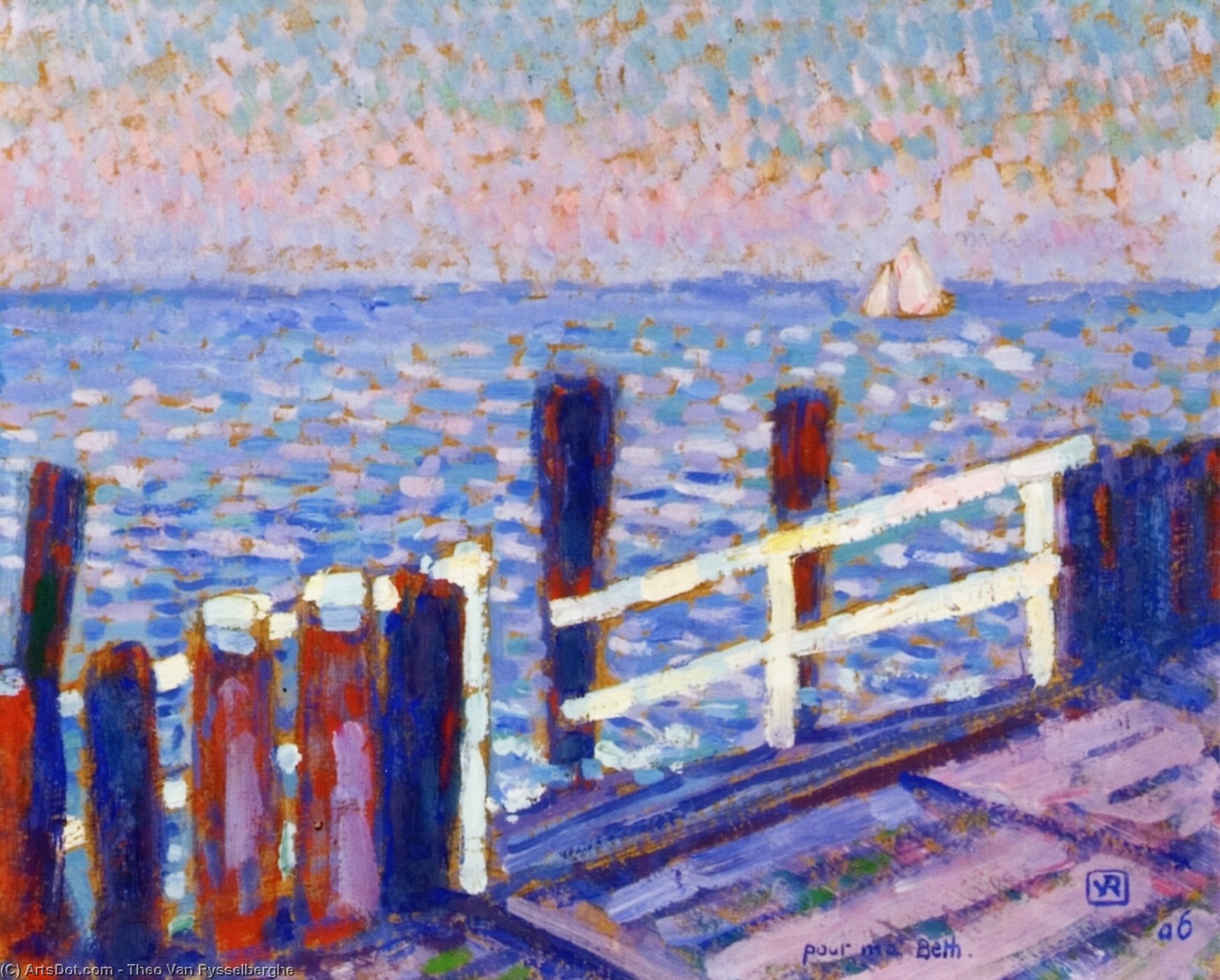 Wikioo.org - The Encyclopedia of Fine Arts - Painting, Artwork by Theo Van Rysselberghe - The Jetty