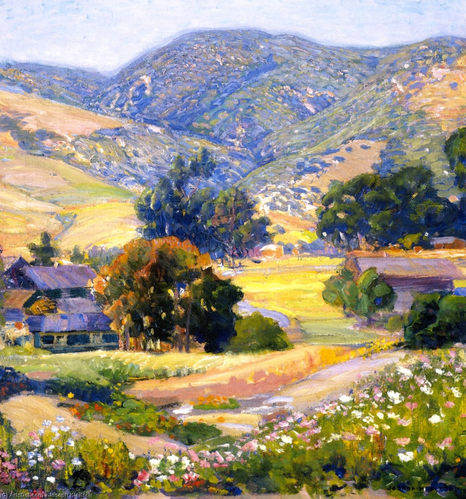 Wikioo.org – L'Encyclopédie des Beaux Arts - Peinture, Oeuvre de Joseph Kleitsch - Le Jeweled Hills
