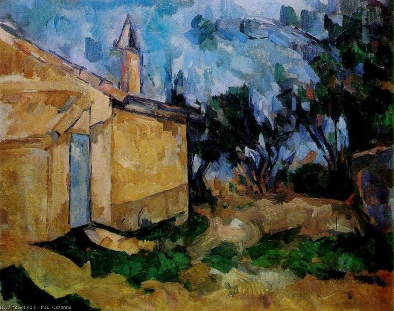 WikiOO.org - אנציקלופדיה לאמנויות יפות - ציור, יצירות אמנות Paul Cezanne - Jourdan's Cottage