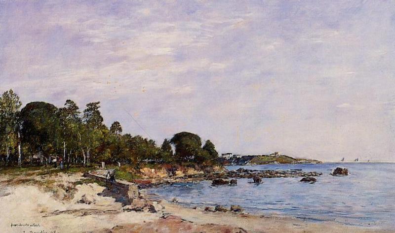 Wikioo.org - The Encyclopedia of Fine Arts - Painting, Artwork by Eugène Louis Boudin - Juan-les-Pins, the Bay and the Shore