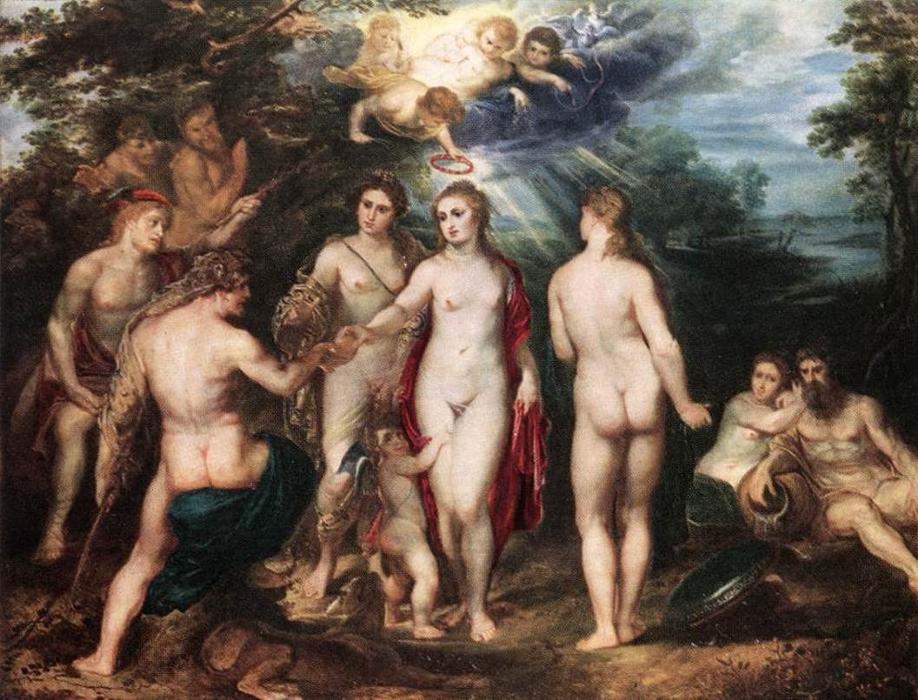 Wikoo.org - موسوعة الفنون الجميلة - اللوحة، العمل الفني Peter Paul Rubens - The Judgment of Paris