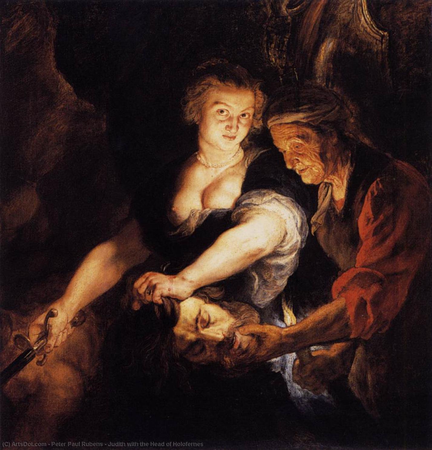 WikiOO.org - Энциклопедия изобразительного искусства - Живопись, Картины  Peter Paul Rubens - джудит с  тот  в голове  самого  Олоферн