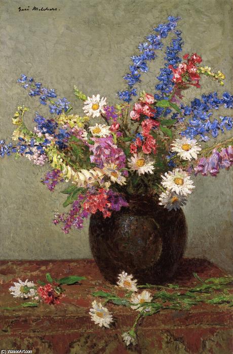 WikiOO.org - Güzel Sanatlar Ansiklopedisi - Resim, Resimler Julius Garibaldi Melchers - July Flowers