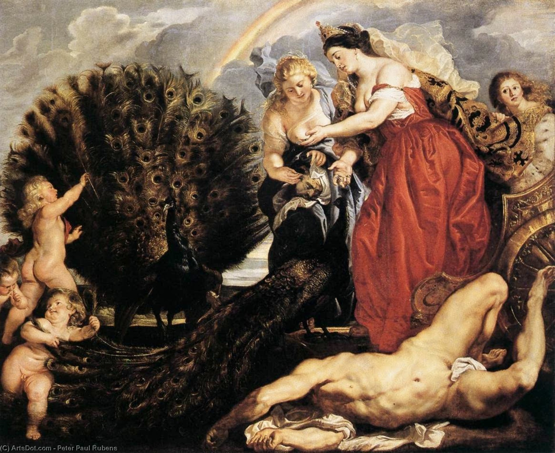 WikiOO.org – 美術百科全書 - 繪畫，作品 Peter Paul Rubens - 朱诺和阿古斯