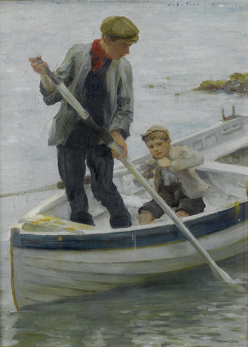 Wikioo.org - The Encyclopedia of Fine Arts - Painting, Artwork by Henry Scott Tuke - Keeping her off