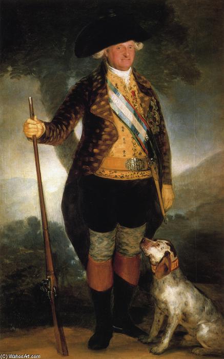 Wikioo.org - The Encyclopedia of Fine Arts - Painting, Artwork by Francisco De Goya - King Carlos IV in Hunting Costume