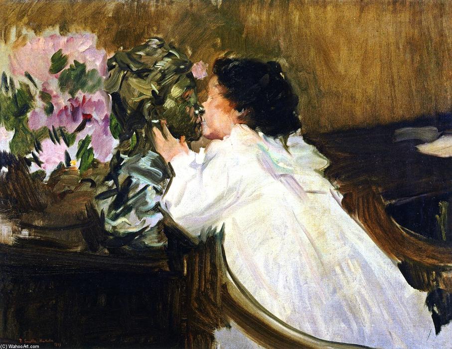 Wikioo.org - The Encyclopedia of Fine Arts - Painting, Artwork by Joaquin Sorolla Y Bastida - The Kiss