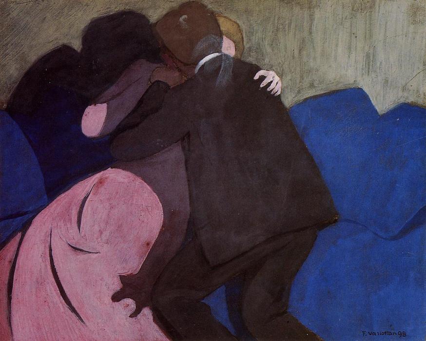 WikiOO.org - Encyclopedia of Fine Arts - Maleri, Artwork Felix Vallotton - The Kiss