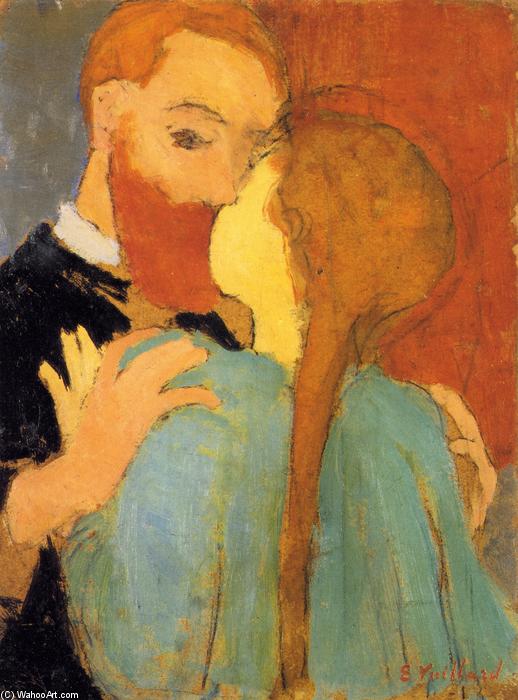 Wikioo.org - The Encyclopedia of Fine Arts - Painting, Artwork by Jean Edouard Vuillard - The Kiss