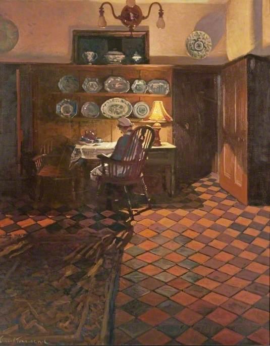 WikiOO.org - Enciklopedija dailės - Tapyba, meno kuriniai Ernest Townsend - Kitchen Interior
