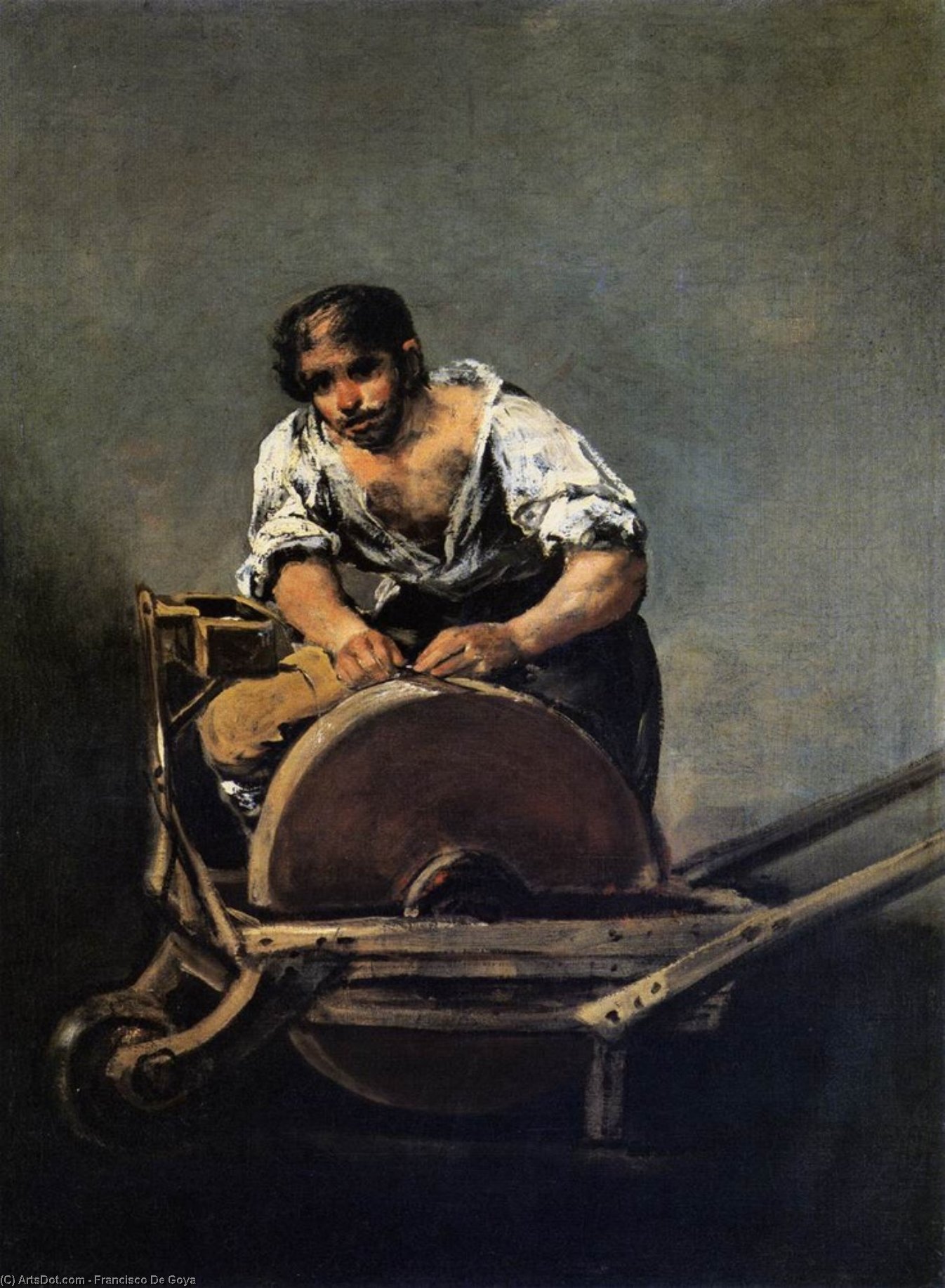 WikiOO.org - Encyclopedia of Fine Arts - Lukisan, Artwork Francisco De Goya - Knife Grinder
