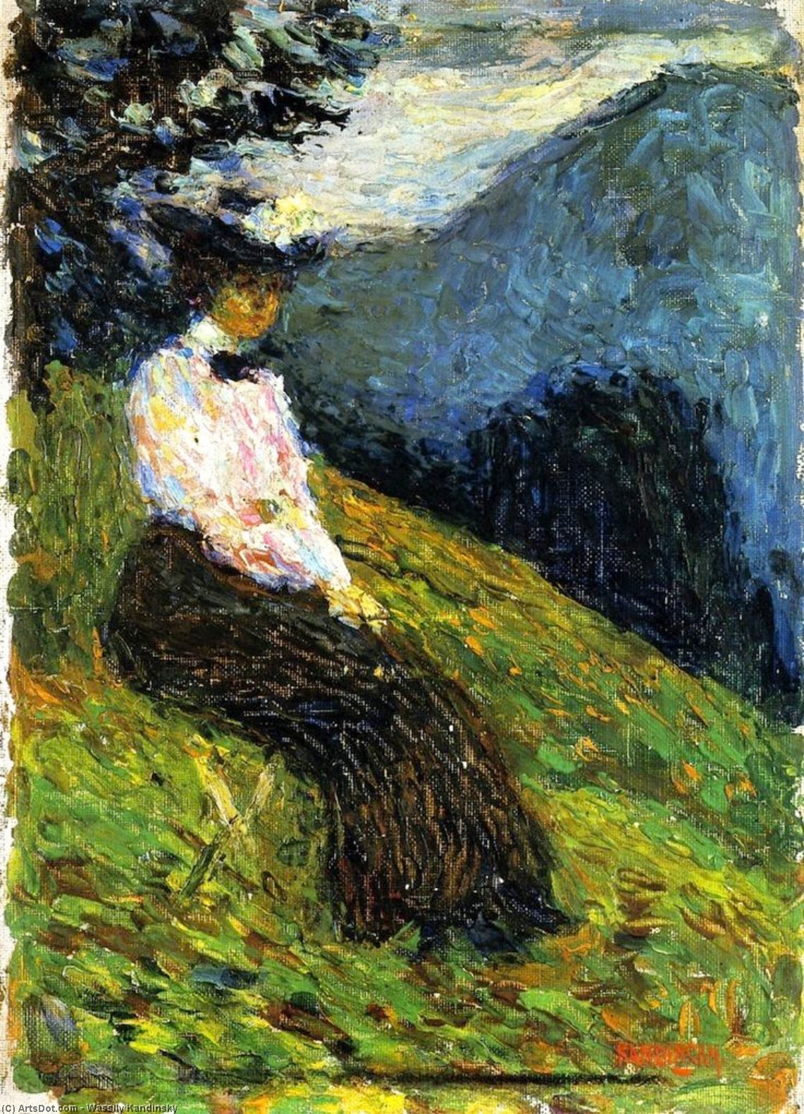 WikiOO.org - Encyclopedia of Fine Arts - Målning, konstverk Wassily Kandinsky - Kochel - Gabriele Münter