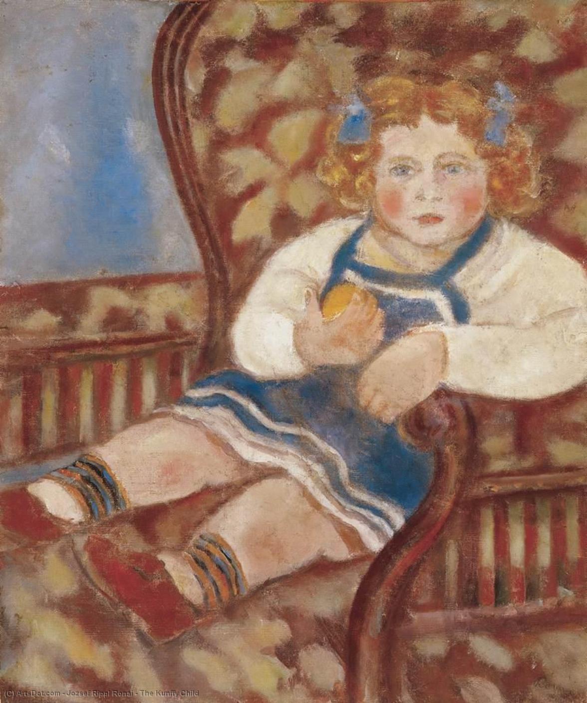 Wikioo.org – L'Enciclopedia delle Belle Arti - Pittura, Opere di Jozsef Rippl Ronai - Il Kunffy Bambino