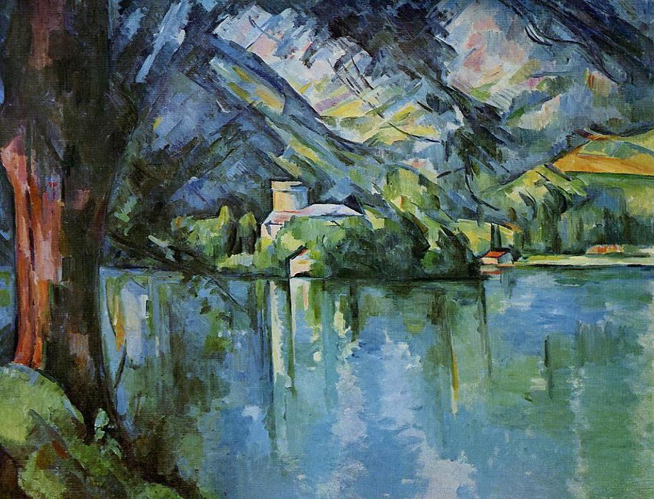 Wikoo.org - موسوعة الفنون الجميلة - اللوحة، العمل الفني Paul Cezanne - The Lac d'Annecy