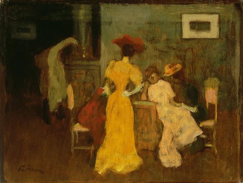 Wikioo.org - The Encyclopedia of Fine Arts - Painting, Artwork by Jozsef Rippl Ronai - Ladies in the Interior